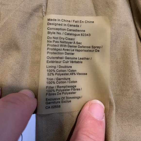 Blink Genuine Leather Colorblock Jacket XL Black Suede & Beige Hooded Parka - Picture 8 of 16